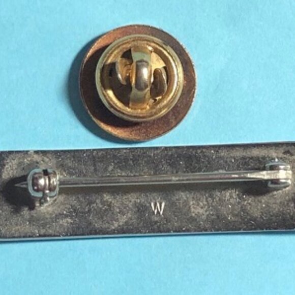 2 Blue ARC Pins -American Red Cross Long Bar Type Pin & Ten Year Pin - Picture 2 of 2